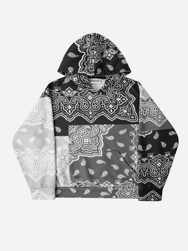Multi Bandana Paisley Hoodie (Grey)
